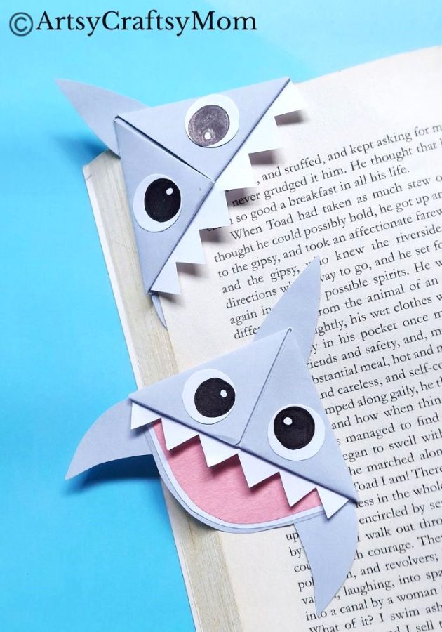 Not all sharks are ferocious - this one is actually helpful! Enjoy making our shark corner bookmark & you have a reading buddy who holds your page!