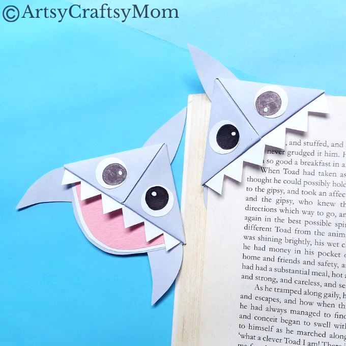 Not all sharks are ferocious - this one is actually helpful! Enjoy making our shark corner bookmark & you have a reading buddy who holds your page!