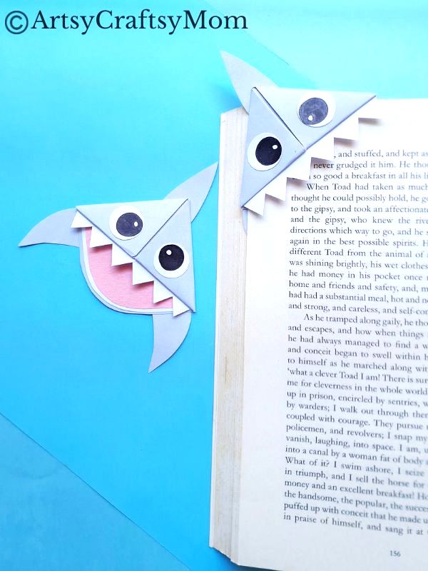Not all sharks are ferocious - this one is actually helpful! Enjoy making our shark corner bookmark & you have a reading buddy who holds your page!