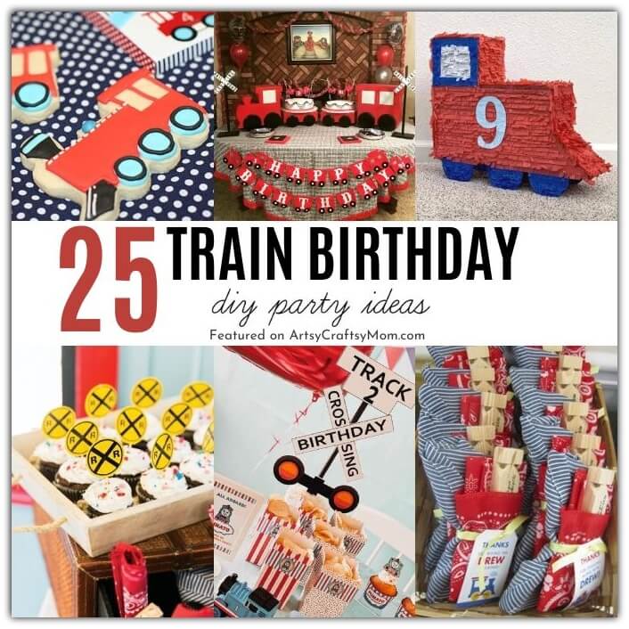 Kids love trains, making it a great party theme! Here are some awesome DIY train party ideas featuring decor, food, cakes, games and more!