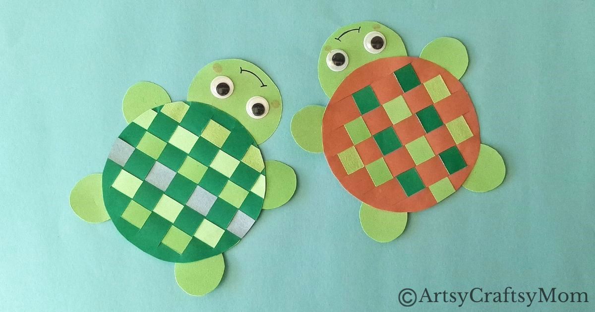 If you're looking for a fine motor exercise for your child that also boosts focus and concentration, this woven paper turtle craft is the perfect choice!