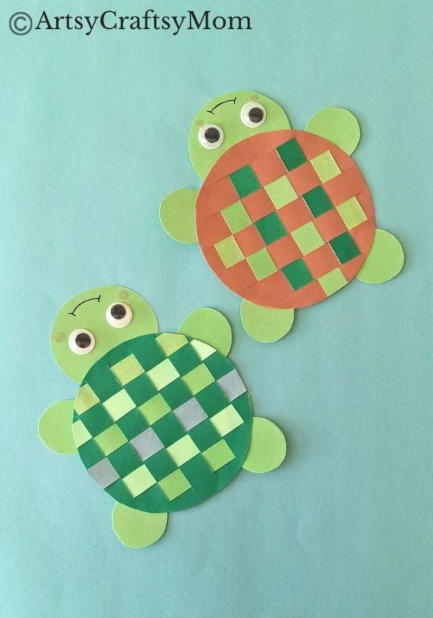 If you're looking for a fine motor exercise for your child that also boosts focus and concentration, this woven paper turtle craft is the perfect choice!