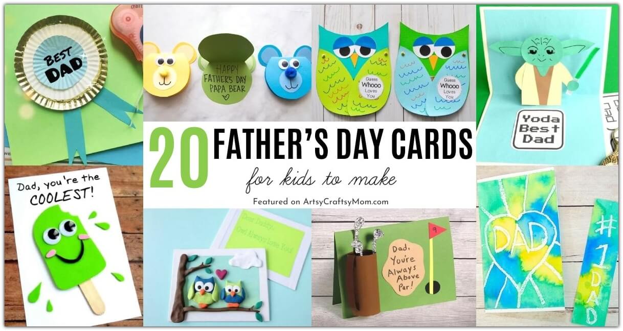 This Father's Day, gift Dad a big smile by giving him a handmade card! Here are some super cute DIY Cards for Father's Day for kids to make.