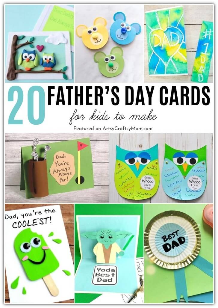 This Father's Day, gift Dad a big smile by giving him a handmade card! Here are some super cute DIY Cards for Father's Day for kids to make.