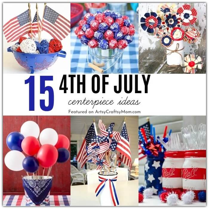 15 Easy Last-Minute 4th of July Centerpiece Decor Ideas 17 If you're having a party on the 4th of July, you certainly need an attractive table! Get it done quickly with these last-minute 4th of July Centerpiece Decor ideas!