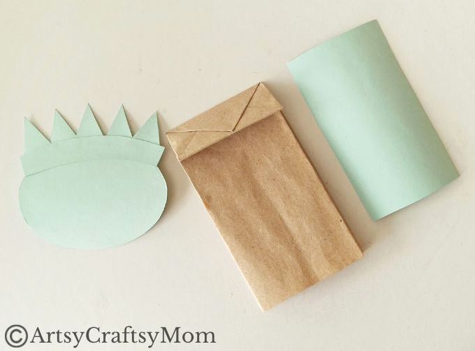 Cute Paper Bag Statue of Liberty Craft for Kids 9 We've got the perfect project for kids to try this 4th of July - a paper bag Statue of Liberty craft! It is really easy to make, & looks amazing when done!
