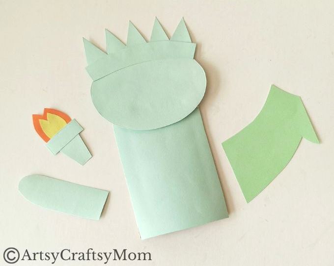 Cute Paper Bag Statue of Liberty Craft for Kids 11 We've got the perfect project for kids to try this 4th of July - a paper bag Statue of Liberty craft! It is really easy to make, & looks amazing when done!