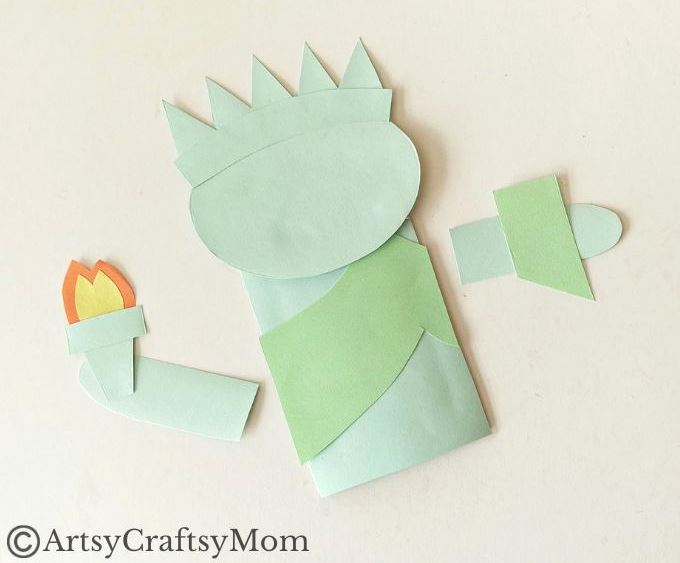 Cute Paper Bag Statue of Liberty Craft for Kids 12 We've got the perfect project for kids to try this 4th of July - a paper bag Statue of Liberty craft! It is really easy to make, & looks amazing when done!