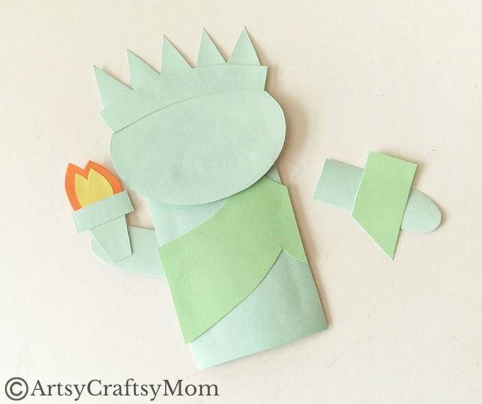 Cute Paper Bag Statue of Liberty Craft for Kids 13 We've got the perfect project for kids to try this 4th of July - a paper bag Statue of Liberty craft! It is really easy to make, & looks amazing when done!