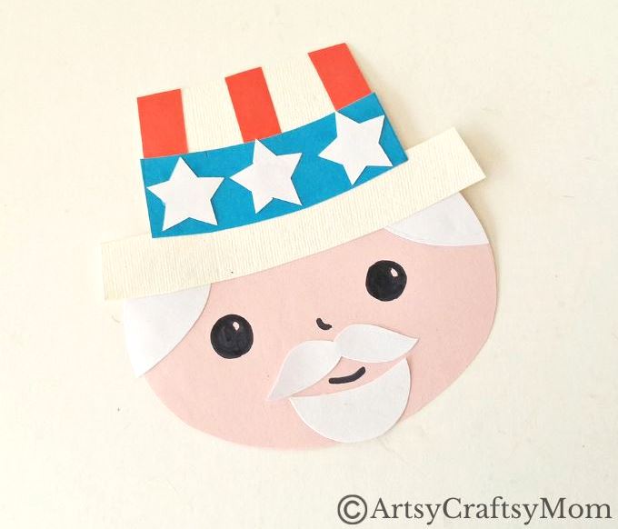 If you're planning a puppet show for the 4th of July, you have to try this fun paper bag Uncle Sam craft! All you need is a paper bag and craft paper!