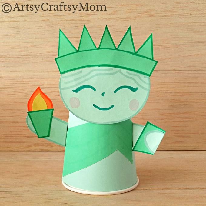 Get ready to celebrate the 4th of July with a cute paper cup Statue of Liberty craft! Grab our printable template & follow all the instructions - that's all!