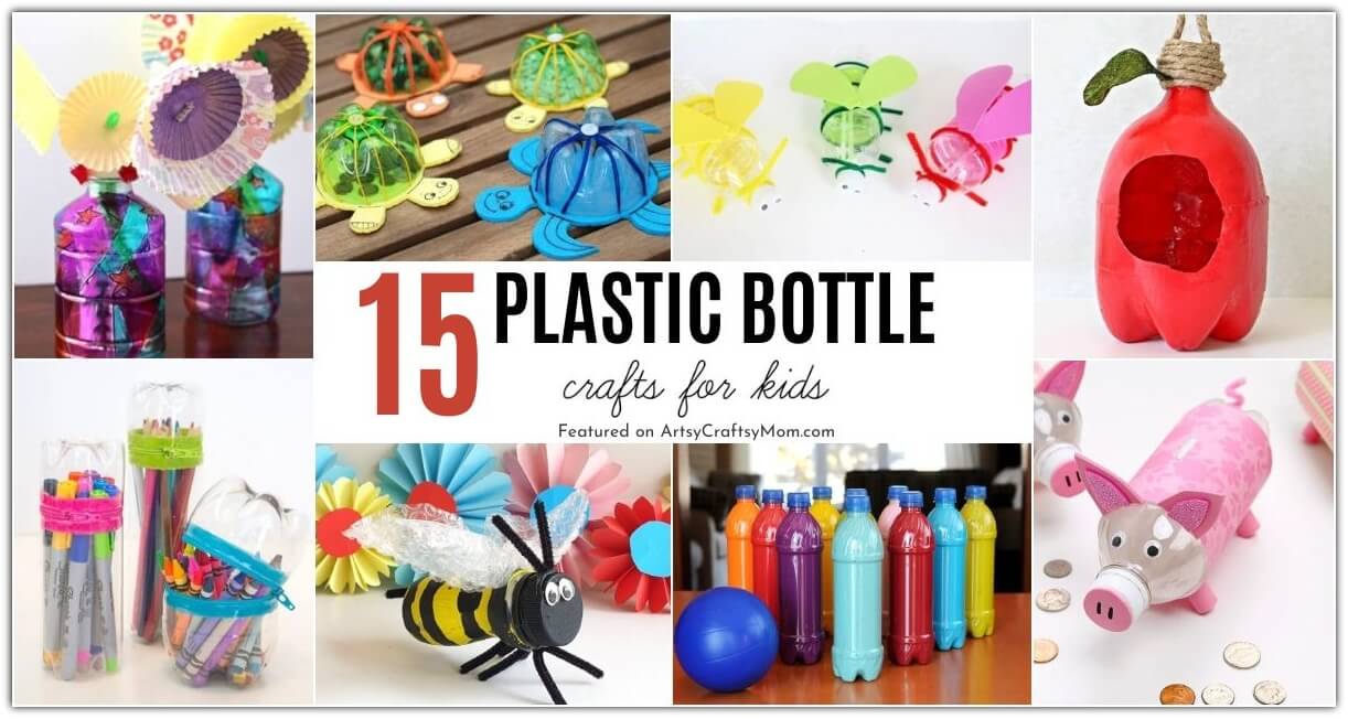 Don't throw away those plastic bottles - put them to good use with these plastic bottle crafts for kids! Perfect for World Environment Day!