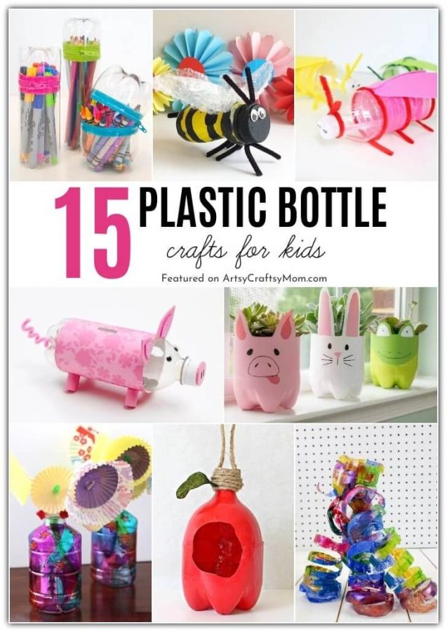 Don't throw away those plastic bottles - put them to good use with these plastic bottle crafts for kids! Perfect for World Environment Day!