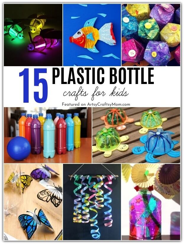 Don't throw away those plastic bottles - put them to good use with these plastic bottle crafts for kids! Perfect for World Environment Day!