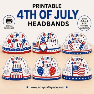 Printable 4th of July Headbands for Kids