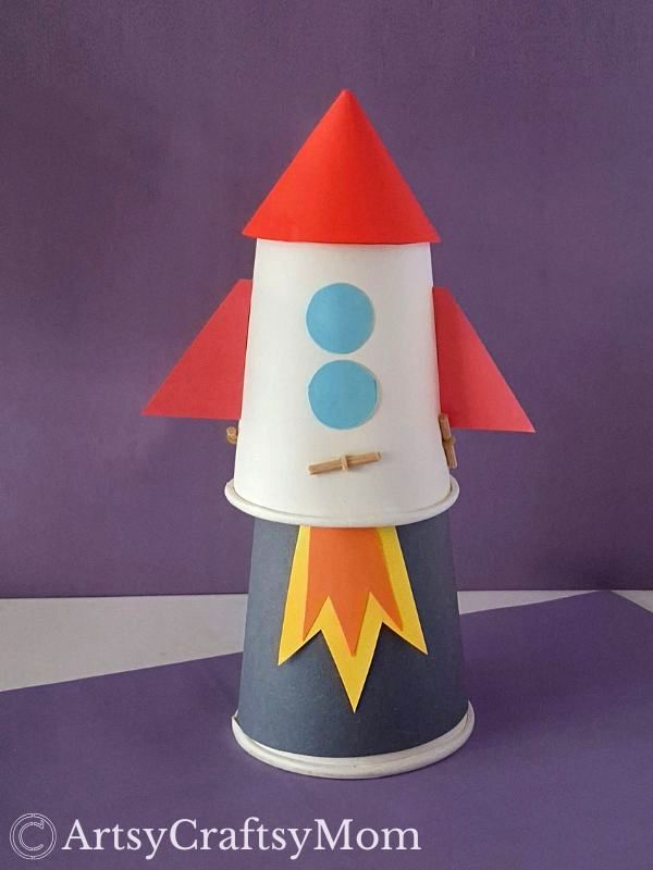 Rockets are fun, but flying ones are better! Here is a fun paper cup flying rocket craft that gives kids the feel of launching a real rocket!