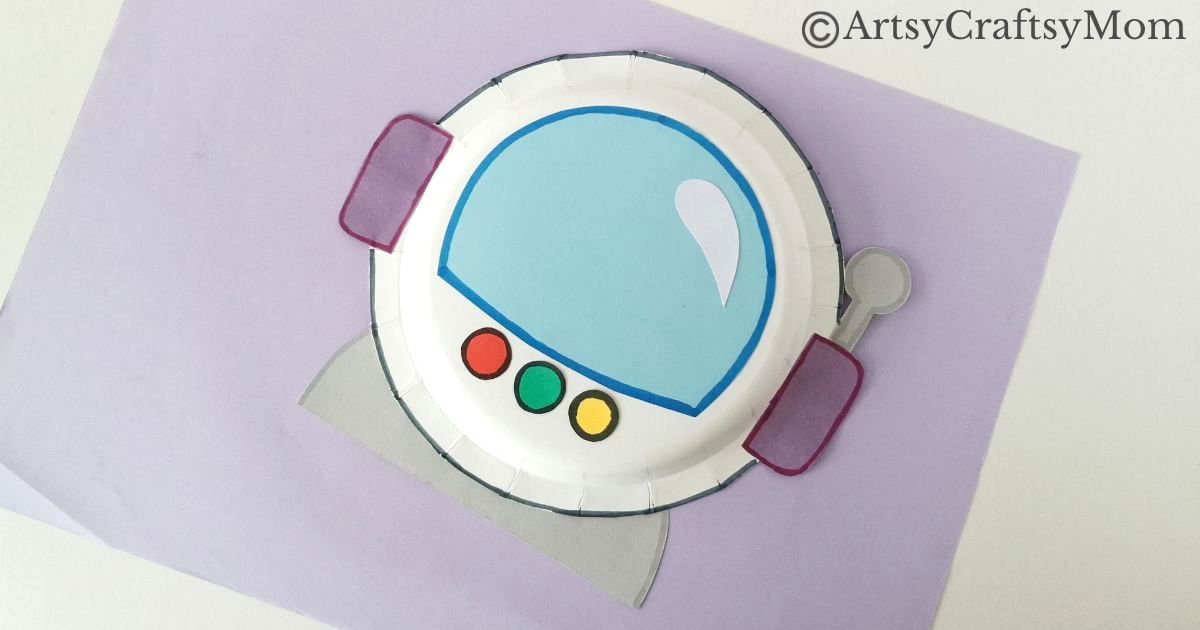 This paper plate astronaut helmet craft is one of the easiest crafts for little space enthusiasts to make! All you need is a paper plate and craft paper!