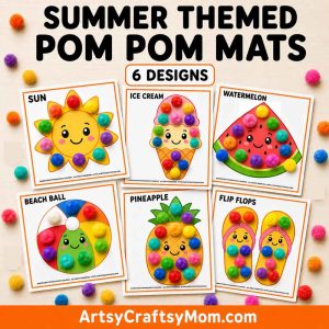 Printable Summer Pom Pom Mats