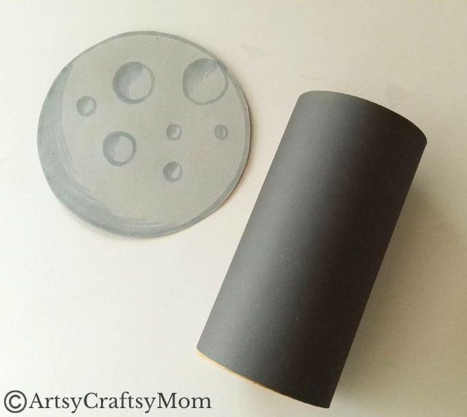 If you'd like your own little astronaut to play with, we've got a cute little toilet paper roll astronaut craft for you! Comes with a little moon to explore!