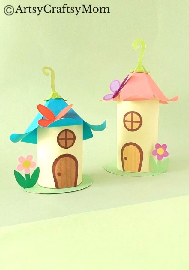 This toilet paper roll fairy house is probably the cutest thing you'll see today! And the best part is that all you need are basic craft supplies!
