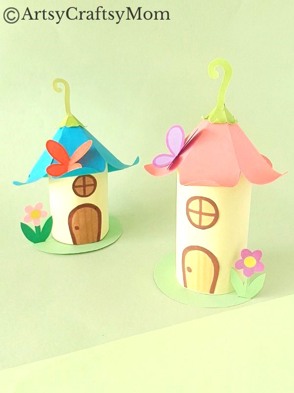 Toilet Paper Roll Fairy House Craft 28 This toilet paper roll fairy house is probably the cutest thing you'll see today! And the best part is that all you need are basic craft supplies!