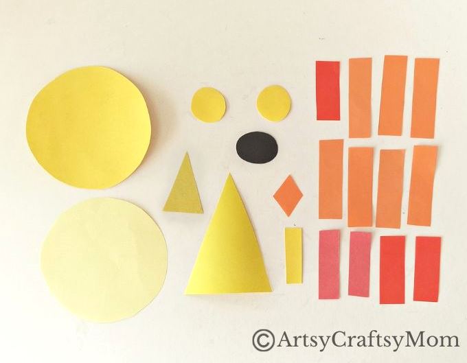 This lion shape papercraft is a two-in-one project for little kids, where they can learn about lions and about shapes, while having fun!