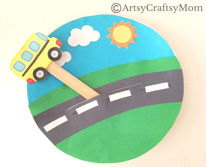 Grab any spare paper plates you have because we're going to make a fun moving school bus craft! It's perfect for Back To School Season!
