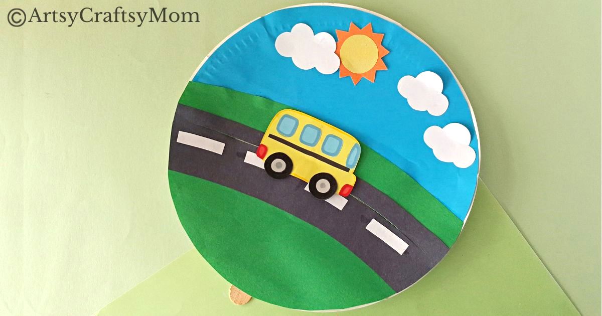 Grab any spare paper plates you have because we're going to make a fun moving school bus craft! It's perfect for Back To School Season!