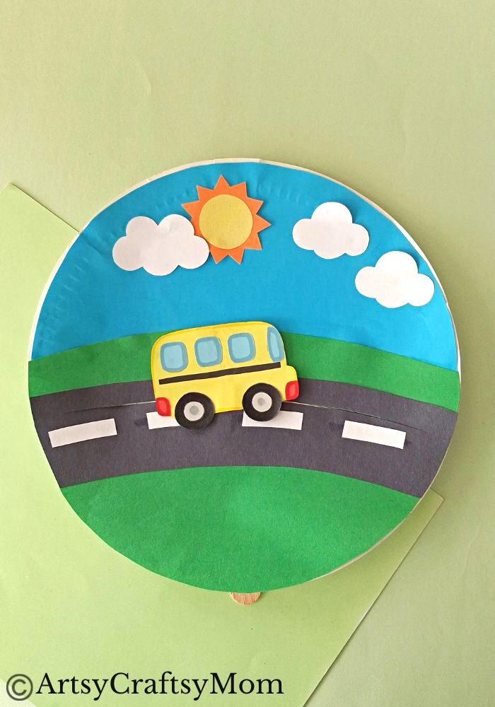 Grab any spare paper plates you have because we're going to make a fun moving school bus craft! It's perfect for Back To School Season!