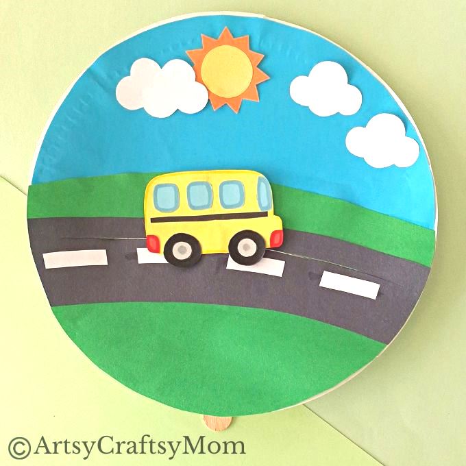 Grab any spare paper plates you have because we're going to make a fun moving school bus craft! It's perfect for Back To School Season!
