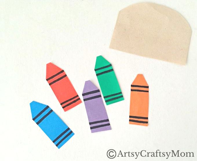 We've got the perfect Back to School project for you - a cute little notebook and crayons paper bag craft! Comes with a printable template!