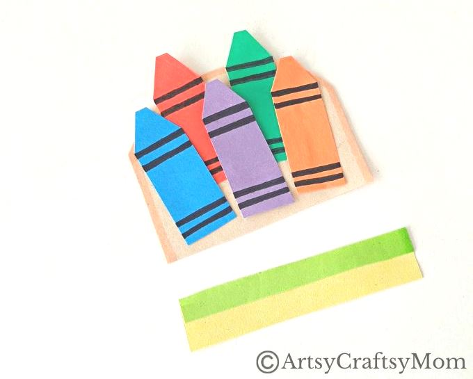 We've got the perfect Back to School project for you - a cute little notebook and crayons paper bag craft! Comes with a printable template!