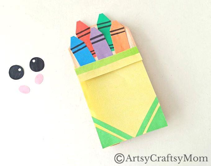 We've got the perfect Back to School project for you - a cute little notebook and crayons paper bag craft! Comes with a printable template!
