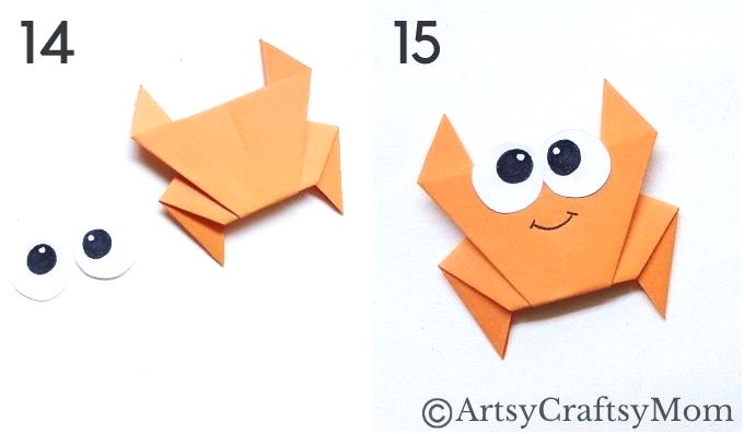 Once you're used to the easy Origami tutorials, it's time to challenge yourself, and we've got the perfect project for it - an Origami Crab Craft for Kids!