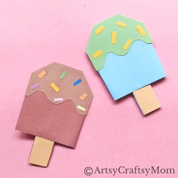 Summer's the time for a nice, refreshing Popsicle - and a fun, Origami Popsicle Craft! All you need is craft paper, and you're ready to get crafting!