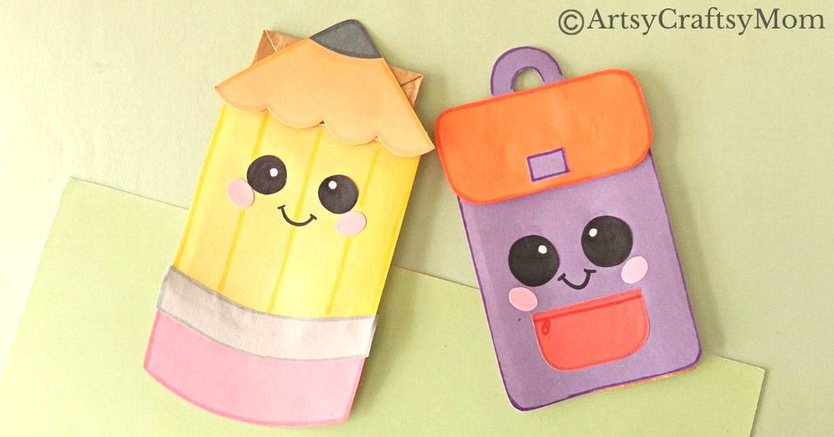 Paper Bag Pencil and Backpack Craft | Back to School Crafts 19 If you're looking for a fun and colorful back to school craft this year, we've got the perfect one for you - a paper bag pencil and backpack craft!