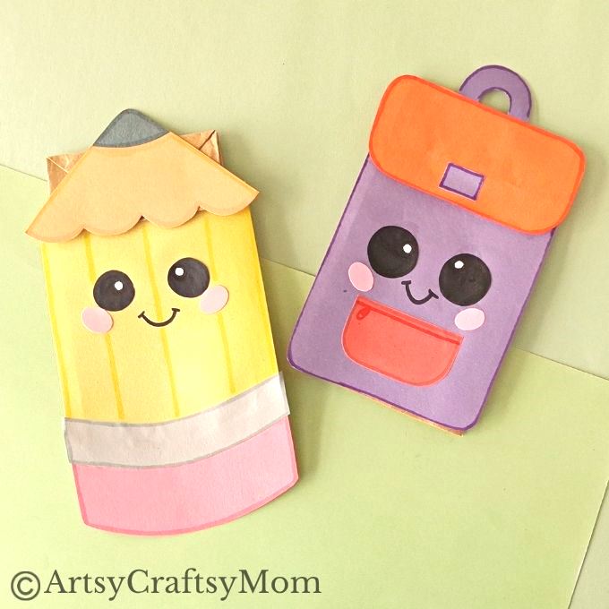 Paper Bag Pencil and Backpack Craft | Back to School Crafts 17 If you're looking for a fun and colorful back to school craft this year, we've got the perfect one for you - a paper bag pencil and backpack craft!