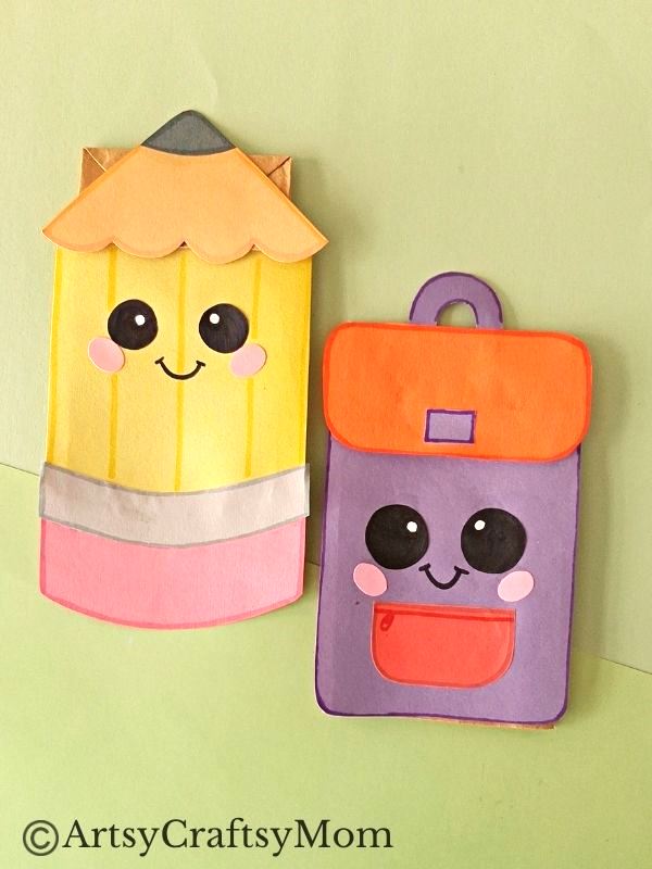 Paper Bag Pencil and Backpack Craft | Back to School Crafts 18 If you're looking for a fun and colorful back to school craft this year, we've got the perfect one for you - a paper bag pencil and backpack craft!