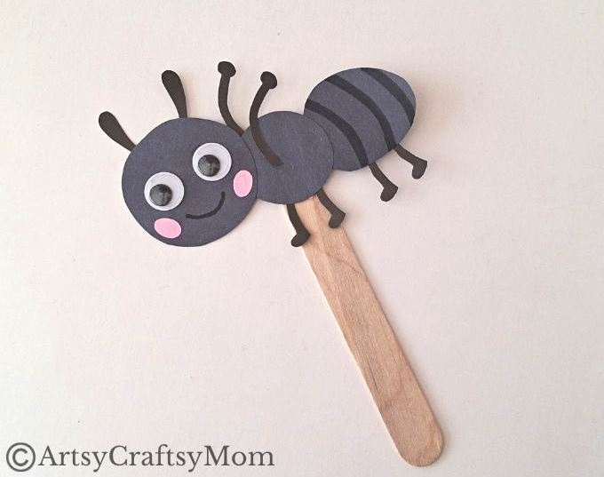 Popsicle Stick Ant Puppet Craft for Kid 12 If you're waiting to audition for the perfect ant character for your puppet show, fret no more! Here is a DIY popsicle stick ant puppet craft for you!