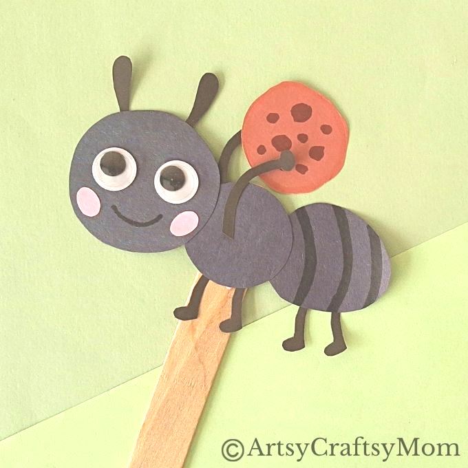 Popsicle Stick Ant Puppet Craft for Kid 13 If you're waiting to audition for the perfect ant character for your puppet show, fret no more! Here is a DIY popsicle stick ant puppet craft for you!