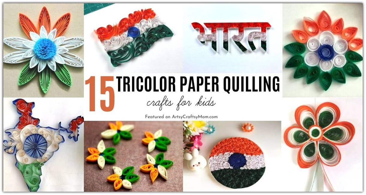 15 Tricolor Paper Quilling Ideas for Independence Day 19 Celebrate India's Independence in style this 15th August - with some stunning tricolor paper quilling ideas! Includes flowers, jewelry and more!